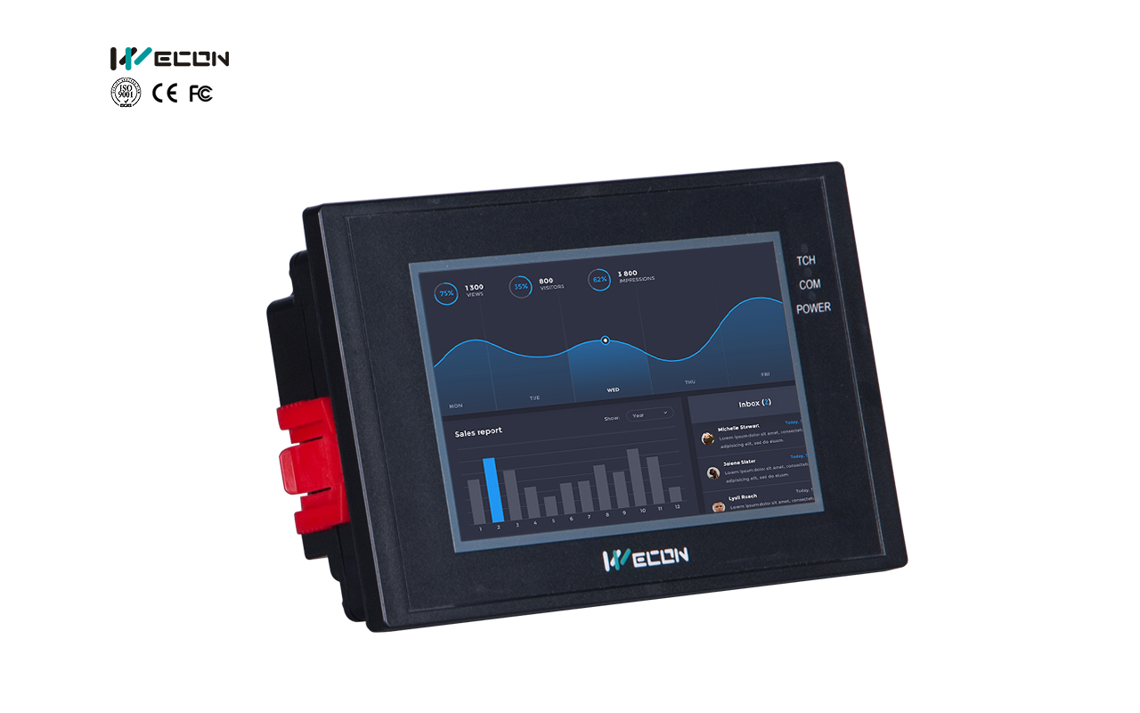 Wecon HMI ultra delgado de 4.3 pulgadas: LEVI2043E-N — imagen 1